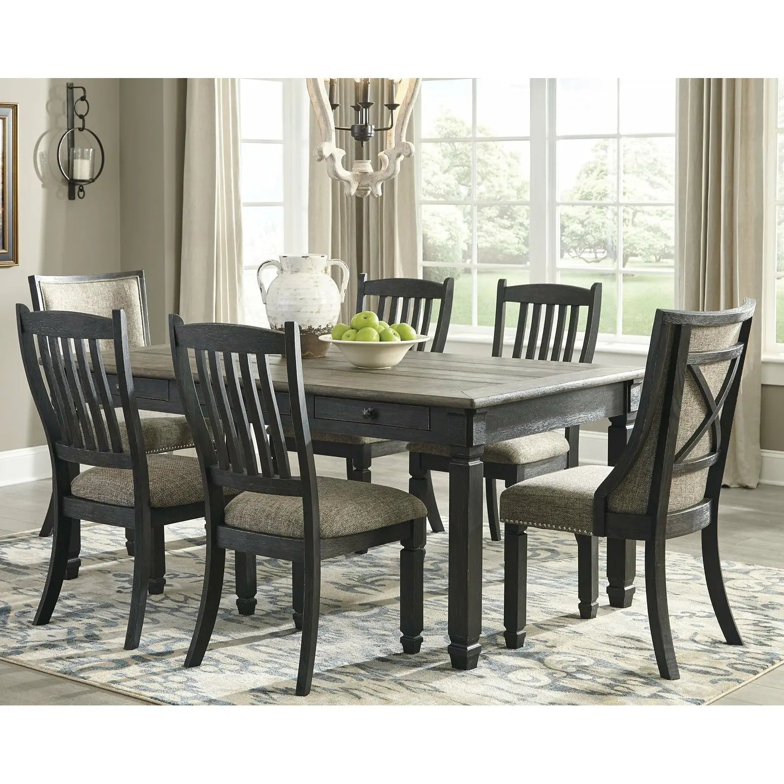 ashley furniture black dining room set