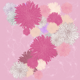 Floral Romance in many pink flowers on a pink background