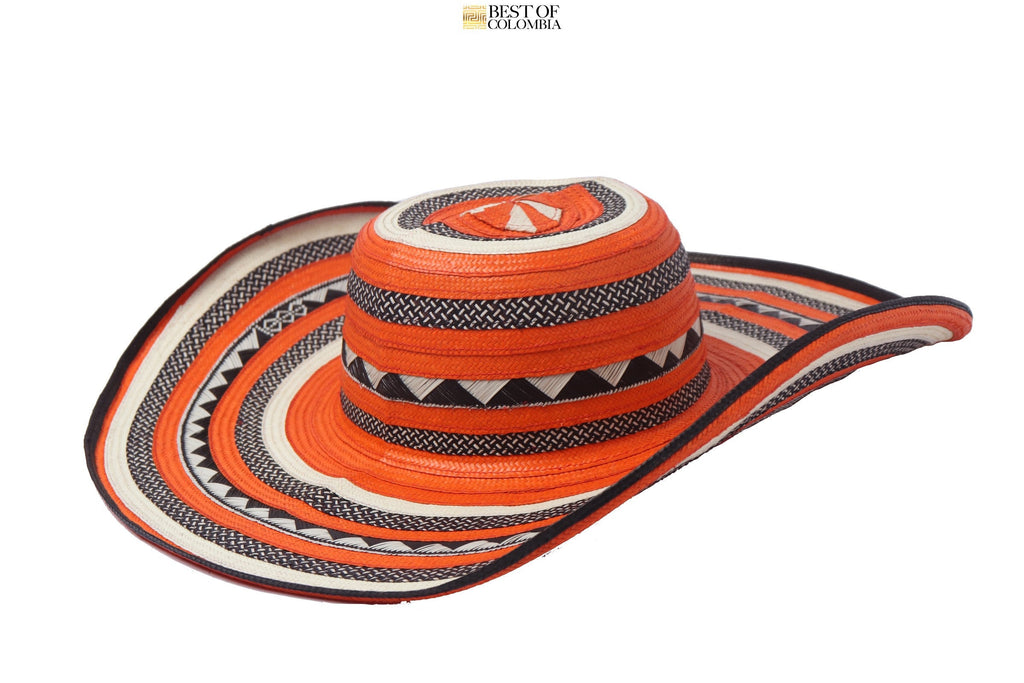 Orange Sombrero Vueltiao Hat of Colombia