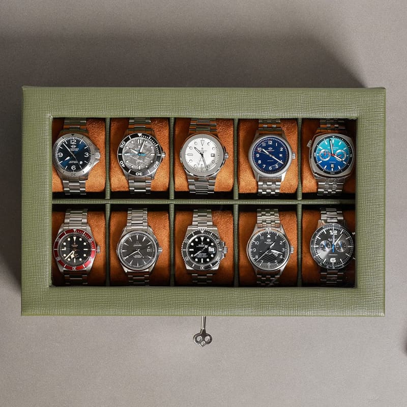 Coffret Montres et Bijoux en Cuir 8 slots