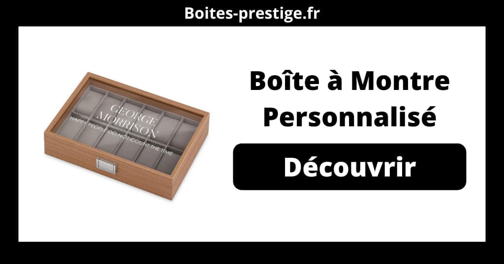 Boîte à Montre en Bois à Personnalisé (12 Slots)