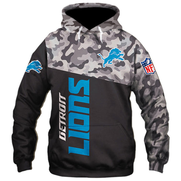 Men's Nike Camo Detroit Lions 2021 Salute To Service Therma Performance  Pullover Hoodie