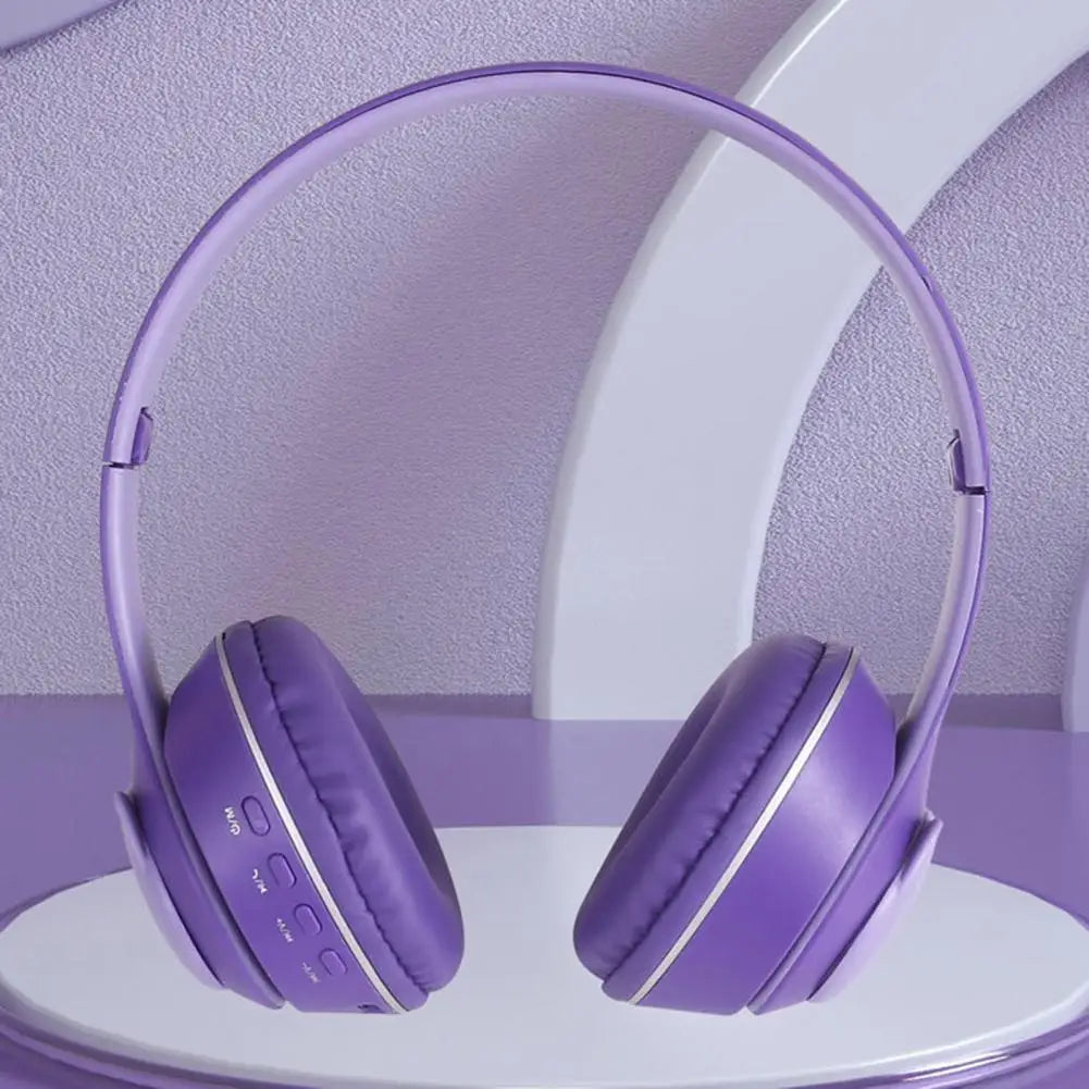 1 Set Portable Foldable Cute Shape Wireless Bluetooth-compatible 5.0 Folding Gaming Headset Computer Accessories