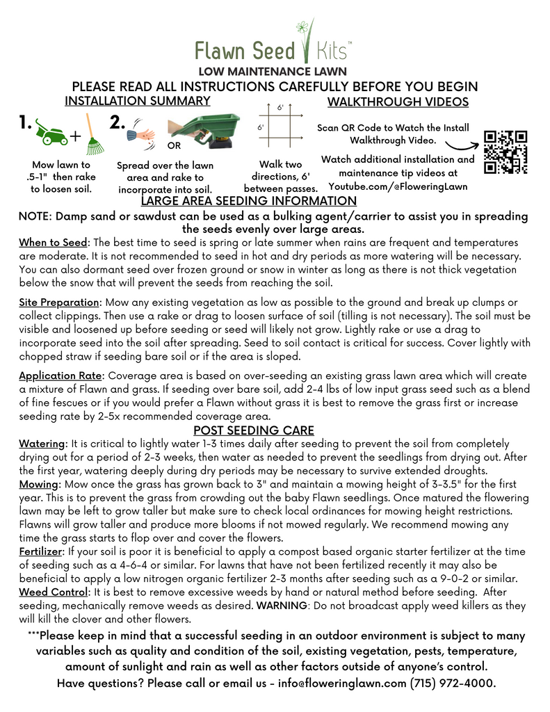 Large Area Seeding Instructions