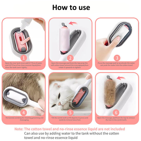 Aiitle Pet Hair Removal Brush with Water Tank