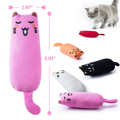 Aiitle Funny Cartoon Cat Chew Toys 5 Pcs Set