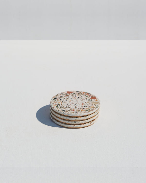 Set Of 4 Coasters - Neutral Terrazzo