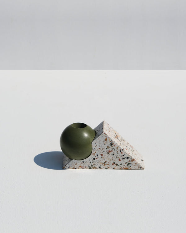 Equilibrium Candle Holder - Neutral Terrazzo