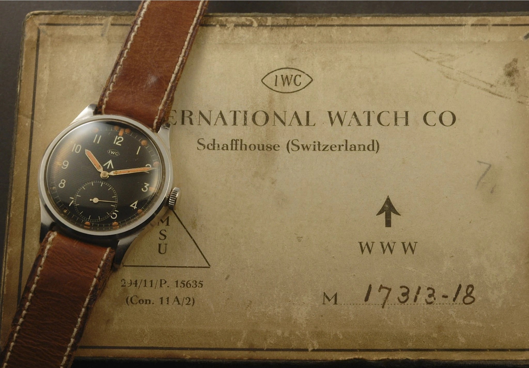 IWCの腕時計と当時の納品ボックス