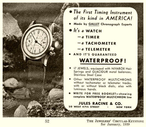 1939年　ギャレットマルチクロンの広告