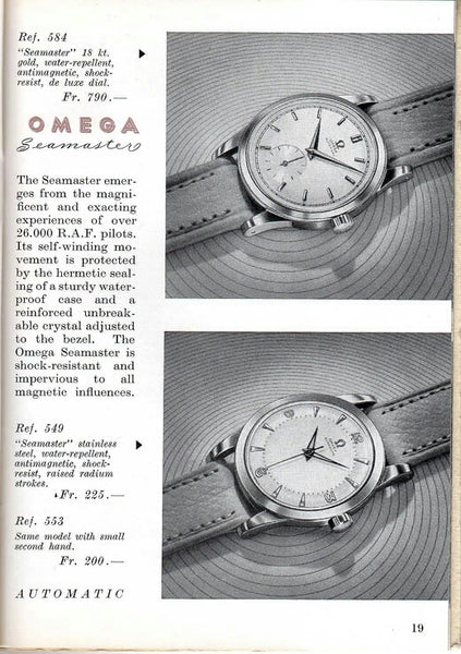 Omega's first Seamaster advertising poster