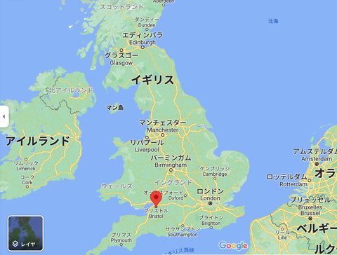 Location of Bristol, England