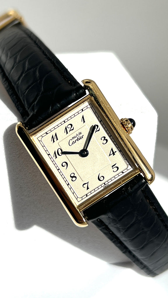 Discontinued Cartier Must Tank with Breguet Index