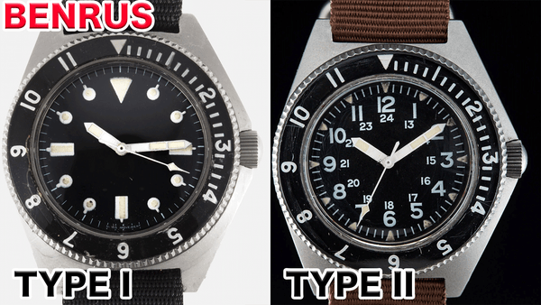 Benrus Type 1 and 2 Differences