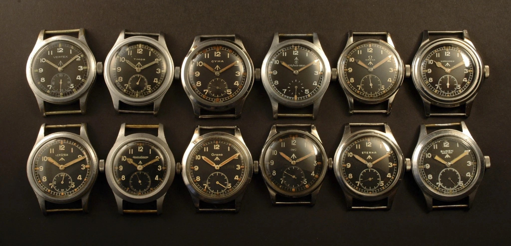 全12種のダーティーダースの腕時計