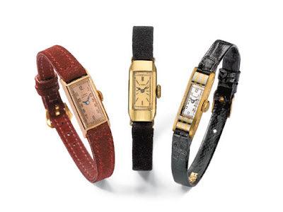 Wristwatches equipped with Eterna (Baguette Movement)
