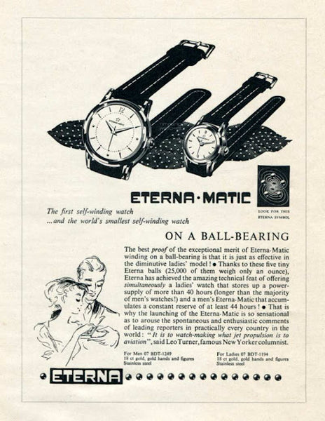 Poster of a wristwatch equipped with Eternamatic