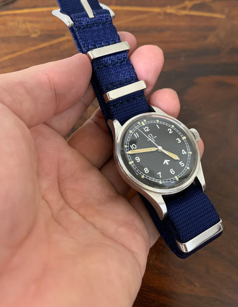 Royal Air Force Vintage Military Watch Fat Arrow in hand