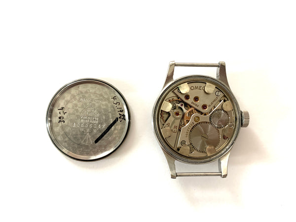Omega Dirty Dozen movement and O-ring on the back