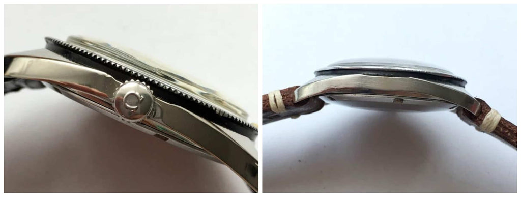 Omega Seamaster 120 Side view image How to tell if it's genuine or not - Check if there are cutouts