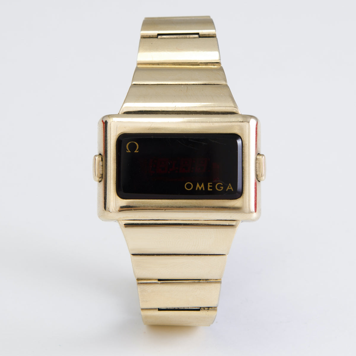 Advances in technology have also given rise to more exotic models, like this Omega Time Computer TC2, a gold-plated digital LED wristwatch.