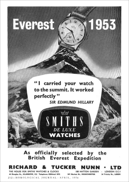 Catalog of British watch brand Smiths