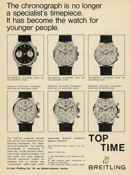 Breitling Top Time catalogue targeting young people when it was first released