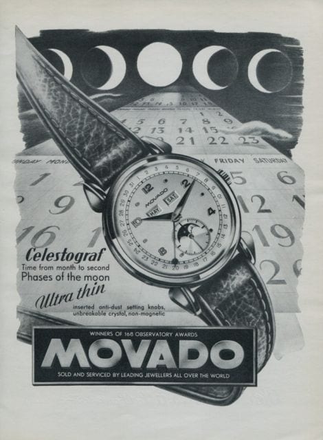 Movado Celestegraf poster from that time
