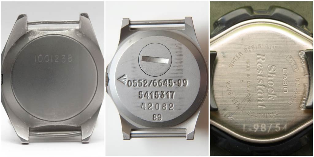 Military Watch Serial Numbers Various Examples