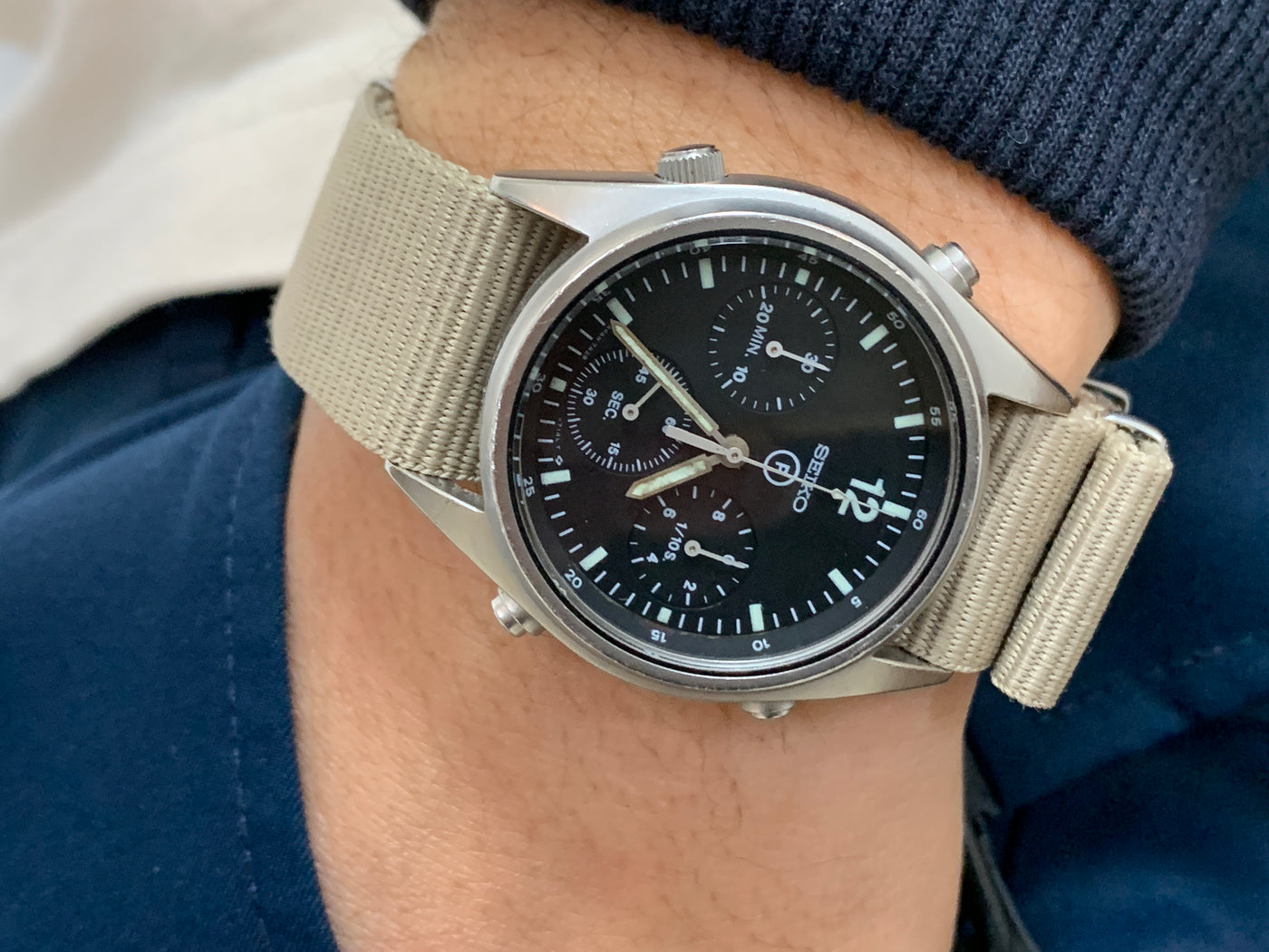 オーバーホール済み SEIKO イギリス空軍クロノグラフ GEN1 | labiela.com