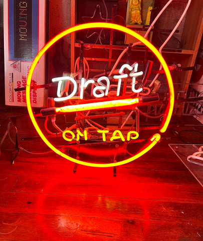 Neon Beer Sign - Draft on Tap made in Crockett California