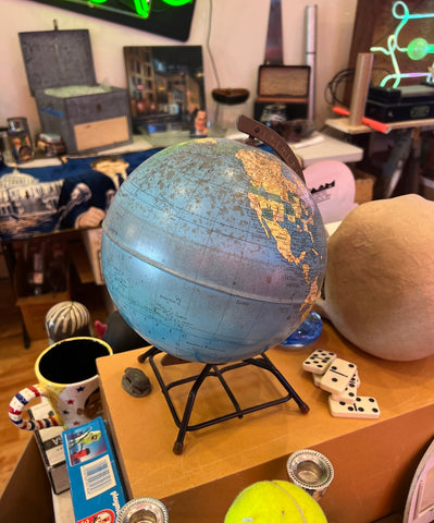 Vintage tin globe