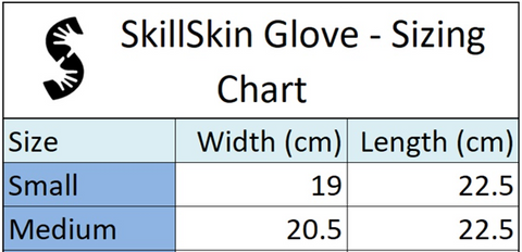 Skillskin size chart