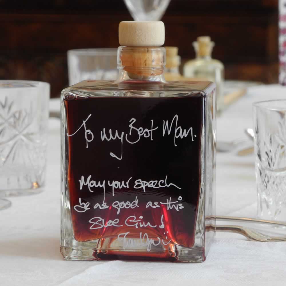 A free handwritten message can be added to any of our glass bottles