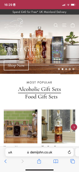 Demijohn's new mobile friendly website