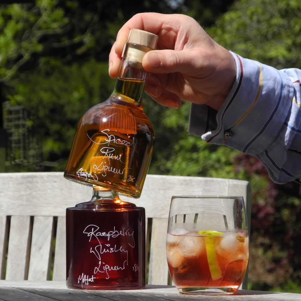 A stacking whisky and rum cocktail gift set