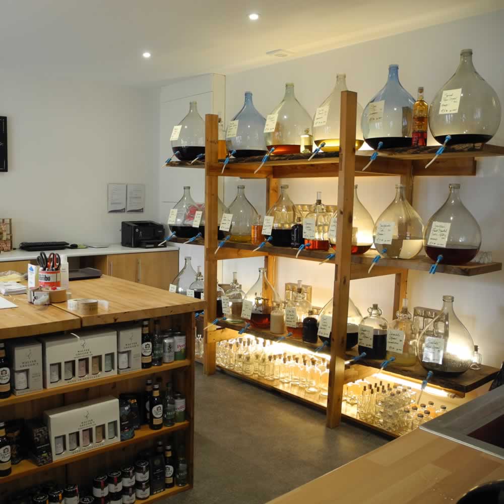 Inside Demijohn, the liquid deli at Glenlair Steading