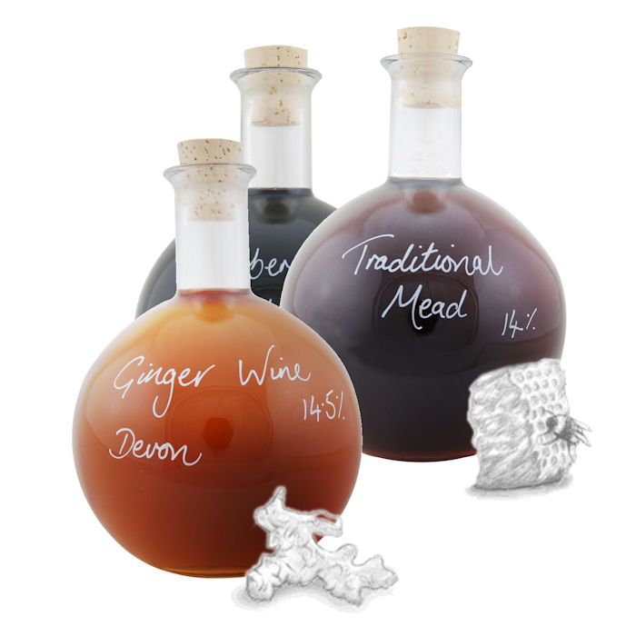 A selection of Demijohn Wines