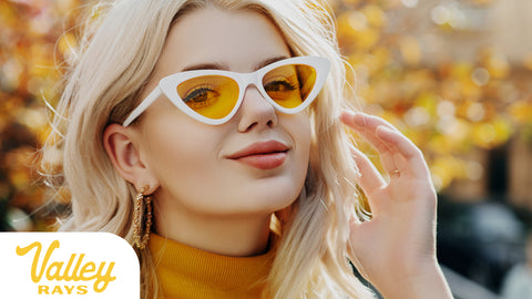 Women wearing Cat-eye sunglasses