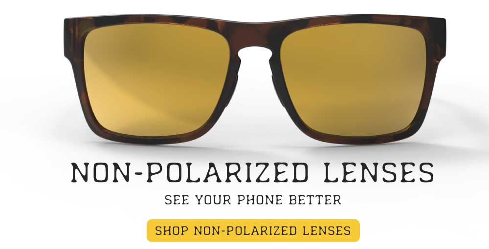 non-polarized sunglasses make it easier to read phone screens