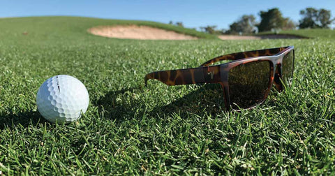 sunglasses on golf course