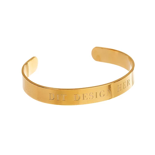 Billede af Armring, bred - Guld