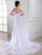Sheath/Column Hand-made Flower Sweetheart Sleeveless Chiffon Long Wedding Dresses DDP0006708
