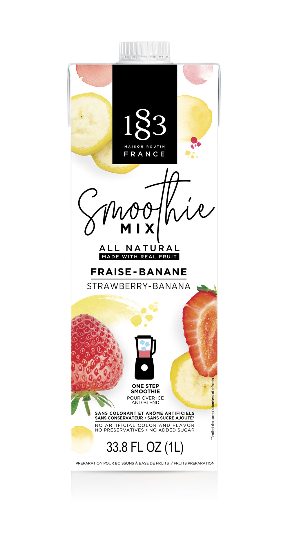 1883 Smoothie Mix - 1L Carton: Strawberry - SeriousSips.com