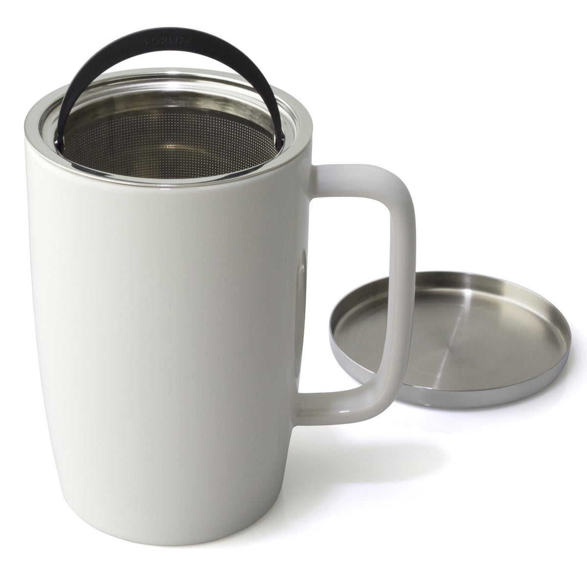 FORLIFE Mug With Basket Infuser and Stainless Steel Lid : Matte Lemongrass