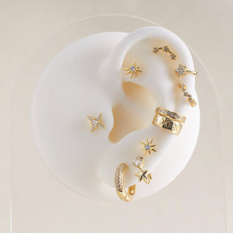 gold tragus earrings