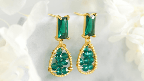 gold gemstone earrings