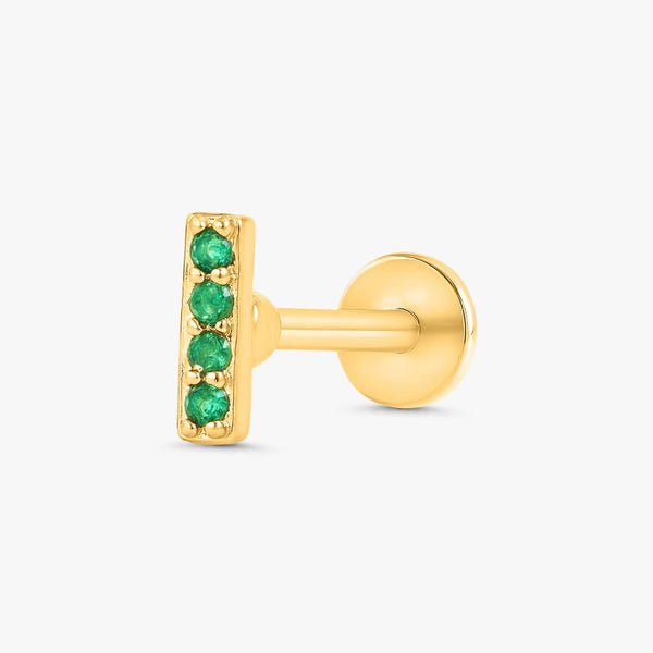 Emerald Flat Back Stud