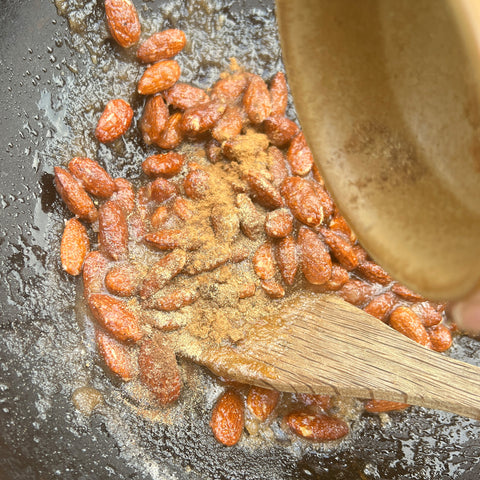 Candied Almonds in Wok