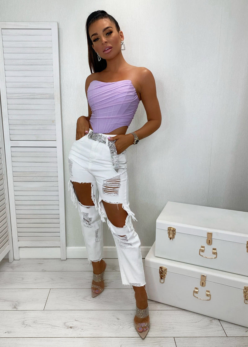 Angel Gone Bad Ripped Jeans - White